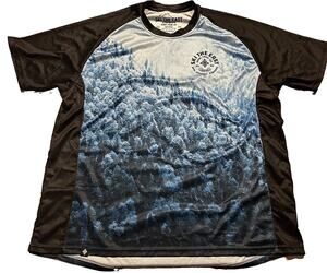 Ski The East Birchgrove Bike Jersey winter Graphic Black Blue Lightweigh XXLarge